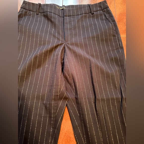 Zara navy pinstripe pants size M - Picture 2 of 8
